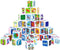PLAY ABC Building Blocks for Toddlers 1-3, 28 PCS Plastic Baby Alphabet Letters Number Stacking Blocks Set