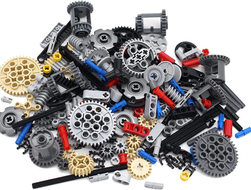 116PCS Gear and Axle Parts set Compatible with Lego Technic Parts, DIY Gears Chain Links Pins Axles Assortment Pack