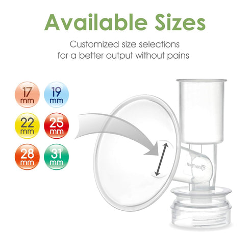 Maymom Duckbill Replacement Flange Kit, Compatible with Ameda Purely Yours Ultra Breastpump, Flange 17 mm