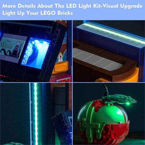 LED Light Kit Compatible with Lego Villain Icons 43227 - Music Version Creative Lighting Set (Lights Only)