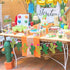 2 Set Fiesta Taco Bar Cactus Banner Garland, Gold Green Glittery Banner for Mexican Fiesta Party