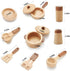 WHOHOLL Wooden Toys Play Kitchen Accessories - Montessori Toys for Toddlers, Play Dishes & Food Playset for Kids