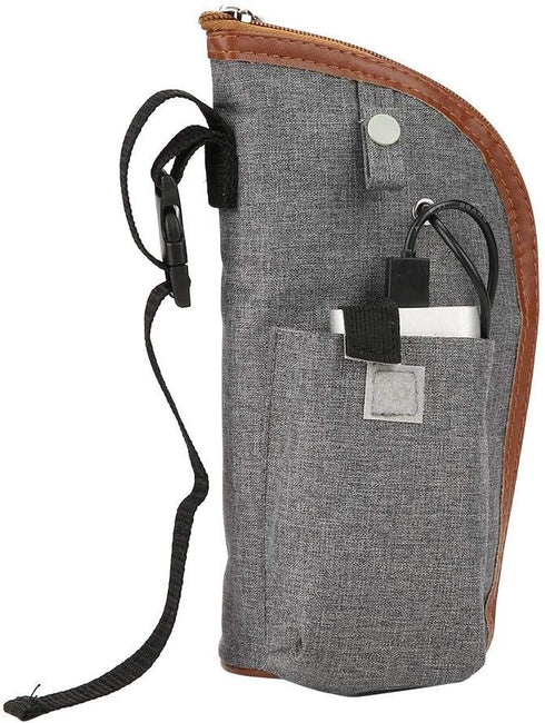 wosume Milk Heater, USB Heating Bag Bottle Heated Cover, Car Milk Heater Milk Warmer, Foldable for Travel for Baby