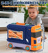 (32.5 Inches Set 2-in-1 Toolbox, 3-5, Lehoo Castle Kids Tool Bench Tall), Toddler Tool with Electric Drill, Workbench