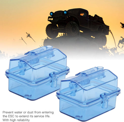 Alomejor 2 Sets Waterproof Receiving Box for RC Car Boat, RC Receiver Protector