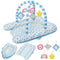 Lanabuna 7-in-1 Baby Play Mat & Activity Gym, 0-12 Months Multi-Use Play Center