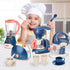 Pretend Play Kitchen Appliances Toy Set with Coffee Maker, Blender, Mixer, Toaster - Realistic Light & Sounds for Kids