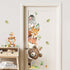 Tanlaby Jungle Animals Wall Stickers Cartoon Woodland Animal Wall Decals Bear Fox Forest Self-Adhesive Mural Removable