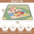 EtherSpher 50'' 50''tapete Cartoon Field Picnic Fruits Green Soft Foam Baby Gym Play mat for Indoor Outdoor Lightweight