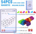 WorWoder 3D Set 7 54 Kids Magnetic Building Blocks Magic Magnetic Puzzle Cubes, of Multi Shapes Magnetic Blocks