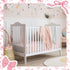 4 Pack Set 52'' 28" Peryiter Crib Sheets for Baby Pink Bow Soft Baby Bed Sheet x Nursery Crib Sheets for Standard Bed