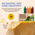 100% (12 Pack) 1-3, 1 Honeysticks Pure Beeswax Crayons - Non Toxic Crayons for Toddlers Safe for Baby from Year Old