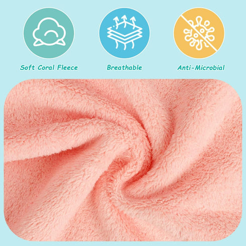 12 Pack-Microfiber 7 9 Inch HOMEXCEL Baby Washcloths Coral Fleece Baby Bath Face Towel x Extra Absorbent and Soft Burp