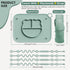 2 Pack 8 Silicone Baby Placemats with Non-Slip Strong Suction Base and Anti-Drop Stretchable Straps, BPA Free Food