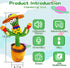 JAKCJFII 120 Talking Cactus Toy for Kids Boys and Girls, Adjust Volume Dancing Cactus Toy Singing Mimicking Recording