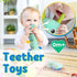 Baby Musical Caterpillar Toy - Stuffed Animal with Ruler Design and Ring Bell for Newborns 0-12 Months (Blue)