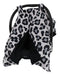 Dear Baby Gear Deluxe Car Seat Canopy, Double Layer, Gray Leopard Print, 40 x 30 Inches