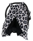 Dear Baby Gear Deluxe Car Seat Canopy, Double Layer, Gray Leopard Print, 40 x 30 Inches