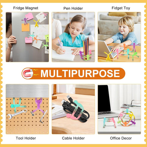 laleay 12pcs Magnetic People for Refrigerator, Fridge Magnets for Adults Kids Gifts, Magnetic Men for Teens Gifts, Kids