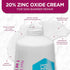 20% 1oz MED PRIDE High-Potency Zinc Oxide Ointment - Diaper Rash Skin Protectant Zinc Cream- Wound Healing Zinc Oxide