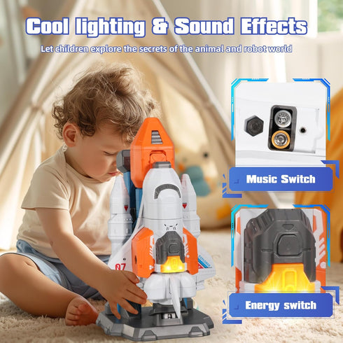 3 1 3 4 5 6 7 Miebely Magnetic Transform Robot Toy, in Large STEM Construction Transforming Toy for Toddlers, Kids