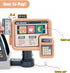 Jomifin Playset 41 Pretend Play Coffee Shop PCS with Coffee Maker Machine, Sound Cash Register and Dessert Bakery