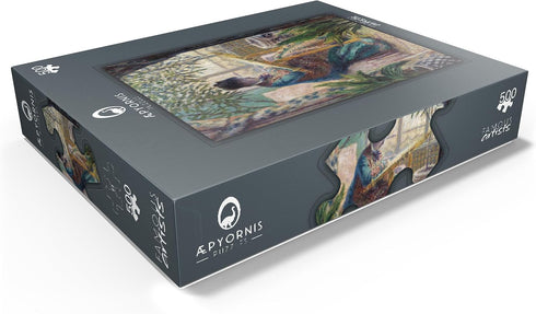 MyPuzzle Madame Monet Embroidering 1875 by Claude Monet, Premium 500 Piece Jigsaw Puzzle for Adults