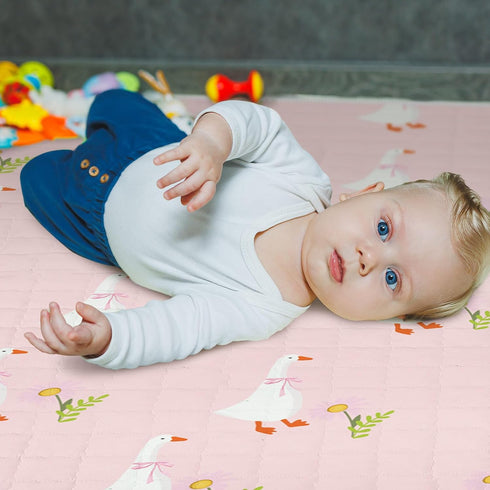 43 43 Inch Tummy Funtery x Baby Playmat Portable Crawling Washable Foldable Time Non Slip Baby Floor Large Playpen Mat