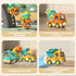1 2 3 3 Pack Set 1-3 Baby Toys Push Cars for Year Old Friction Powered Construction Friction Vehicle Excavator Dumper