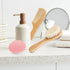 Molylove 3PCS Set Baby Hair Brush with Wooden Handle and Comb for Newborns & Toddlers | Natural Soft Goat Bristles l