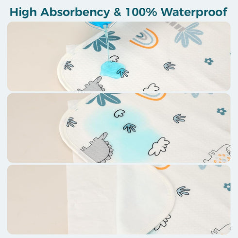 Oeofuzep Pads,39"X27"(1 Pack), Waterproof Crib Pad, Washable Baby Cotton Changing Pee Proof Mattress Cover Toddler Bed