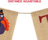 Give Thanks Burlap Banner - Rustic Thanksgiving Decorations - Turkey Pumpkin Bunting for Party Supplies
