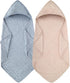 ZOLLEFY 2 Pack Baby Hooded Bath Towel Muslin Cotton 32x32 Inches Brown and
