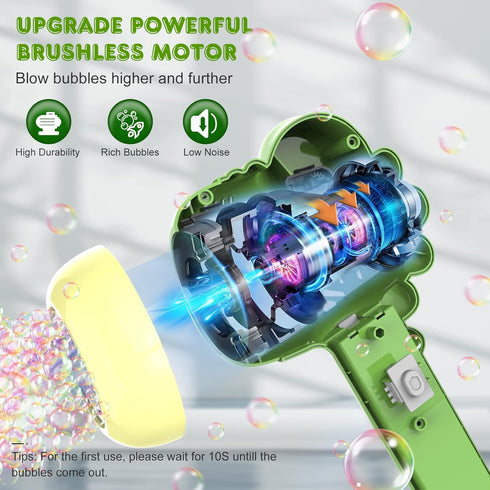 Bubble Machine for Kids, Outdoor Toys for Toddlers Age 3-5, Battery Operated Bubble Wand for Easy Outdoor Use