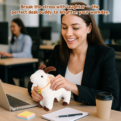 Freetoes Adults,Dammit Screaming Goat Toy,Goat Stuffed Animal Plush Desk Toy,Makes Fun Screaming Goats Sounds,Funny Gag