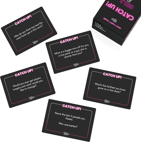 Catch Up! Girls Night 18+ Party Game - Spicy Conversation Starters for Fun Girls Nights, Bachelorette & Birthday
