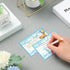 51 Spakon Pieces Bear Diaper Raffle Tickets with Box Blue for Baby Shower Supplies Game Decoration Gender Reveal Party