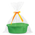 Pro Goleem Small Woven Basket with Gift Bags and Ribbons - Durable Empty Small Rope Basket for Storage, 12"X 8" X 5"