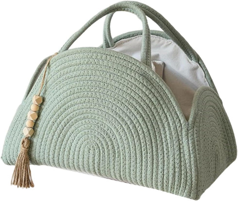 MENGLANSI Breathable Natural Fiber Diaper Storage Bag Compact Carry Design With Spacious Compartments For Mother