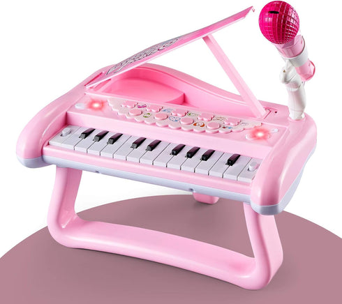 ZMZS First Birthday Toddler Piano Toys, 22 Keys Musical Keyboard for Kids Age 1-3 with Microphone