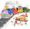 Train Set for Toddlers, Electric Magnetic Train Sets w/Steam, Music, Lights for