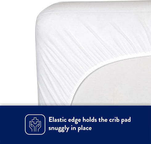 52 28- Kolcraft Fitted Waterproof Baby Infant Crib Mattress Protector Pad and Toddler Bed Cover, Durable
