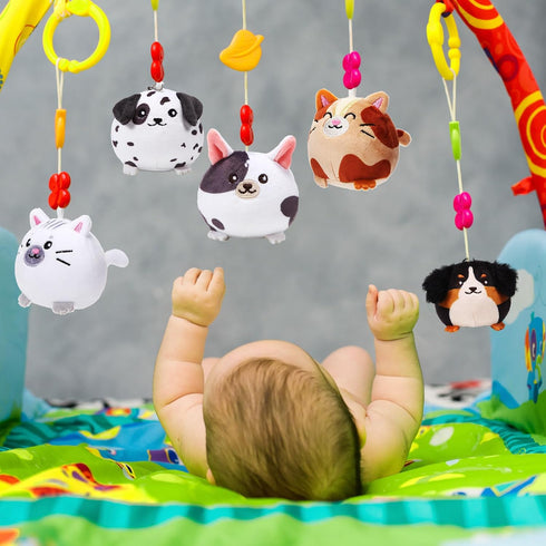 18 3.15 Inch Set Halloscume Pcs Mini Stuffed Animals Bulk Small Plush Cat Puppy Kitten Dog Toys Keychains for Easter