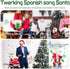 SdeNow Dancing Santa Claus Plush Toy Animated Singing and Twisted Wiggle Hip Christmas Figure for Kids, Funny Musical