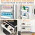 WAKCCIL 2 Pack Magnetic Baby Bottle Organizer for Refrigerator, Space-Saving Metal Storage Rack with Rotating Hook