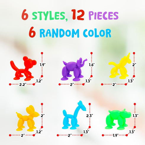 Suction Cup Sensory Bath Toys - Animal No Hole Bathtub Toy Suction Toy for Kids, Toddlers, Sensory Fidget Toy