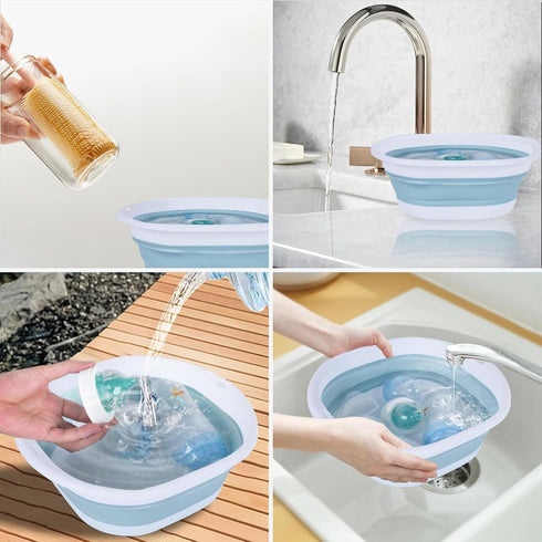 ZYCEHO Baby Bottle Wash Basin, Bottle Washing Basin - Collapsible Wash Basin for Baby Bottles, Reusable Sink Basket