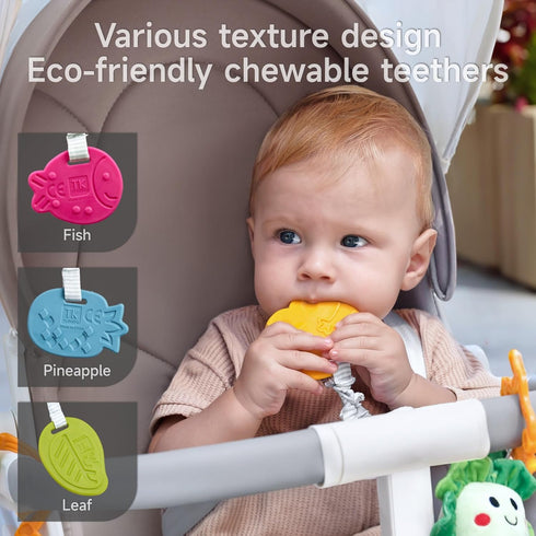 0 3 6 12 TUMAMA Baby Toys Months, Soft Hanging Stroller Toys Potted Plant Crib Car Seat Toys, Infant Newborn Crinkle