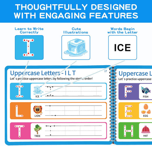 YySiRui 3+, 3+, 3+ Preschool Learning Activities, Tracing Books for Kids Ages Toddler Handwriting Practice, Letter