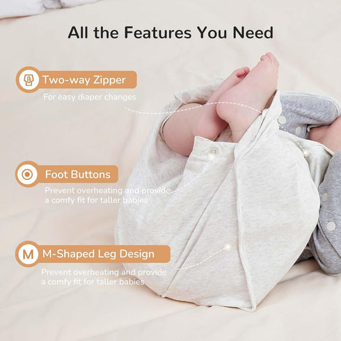 3-6 12-18 lb, 2-Way Transition Baby Swaddle Months Arms In/Out Swaddle Sleep Sack with Zipper Moisture-Wicking Fabric